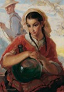  Woman with decanter