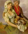 Couple with hunting and fruit