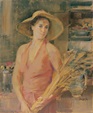 Woman with a pink dress 